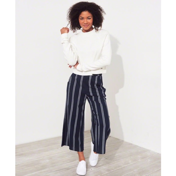 hollister girl woven crop slim pants